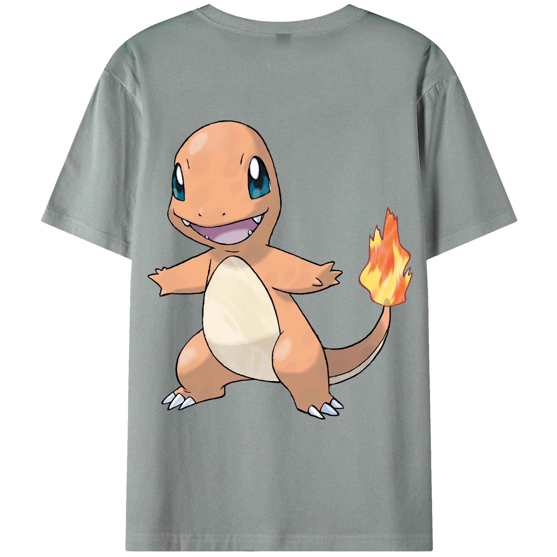 （画像用） ポケットモンスター Pokémon 綿100％ メンズ半袖Tシャツ（バックプリント） 通気性